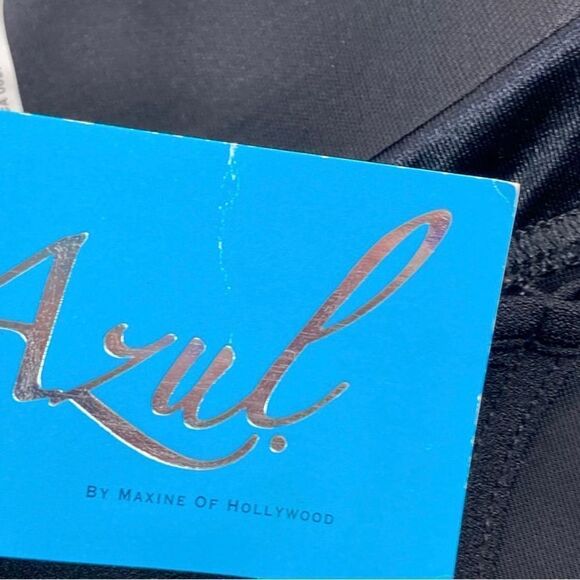 Maxine of Hollywood Azul Swimsuit Studded One Piece Black Silver 16 - Picture 10 of 12